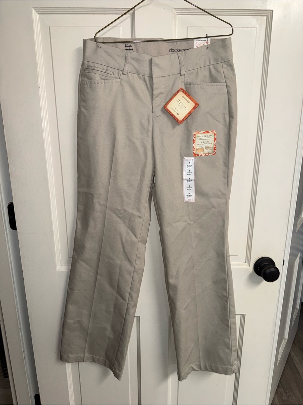 Dockers Women’s Straight Leg Pants in Light Beige